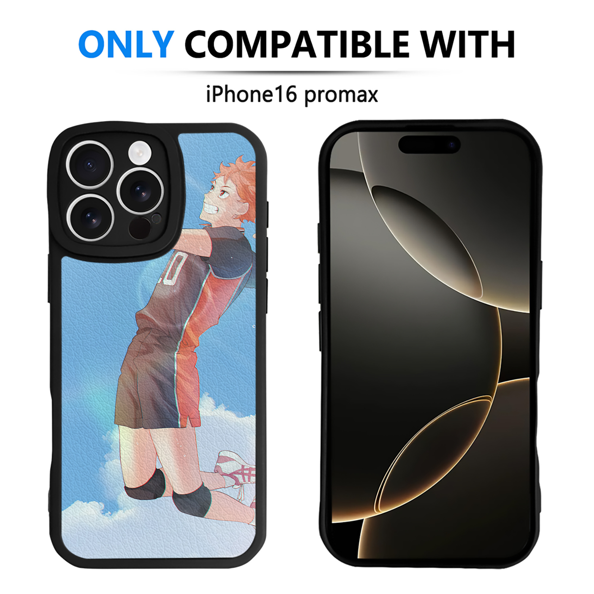 （画像用） ハイキュー!! Haikyu!! 【iPhone 16シリーズ対応】シリコンスマホケース（レザー調） 材質：シリコン